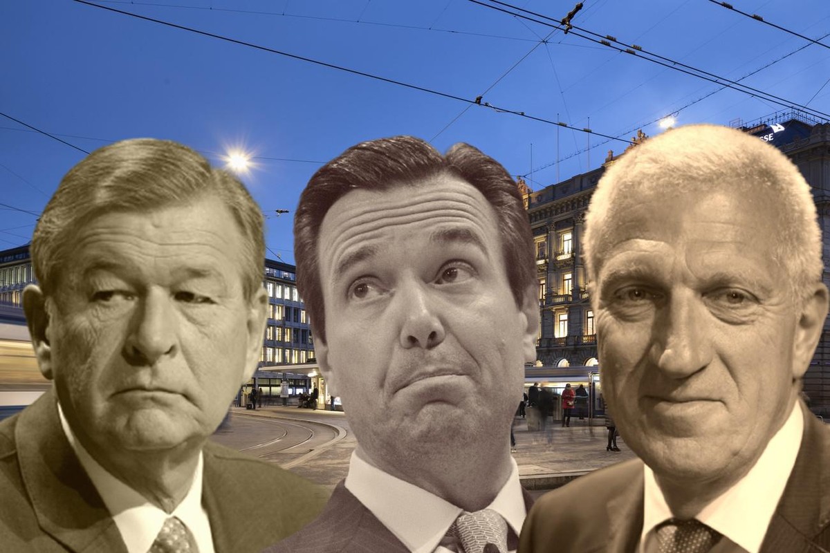 Marcel Ospel, António Horta-Osório und Pierin Vincenz (von links) bescherten dem Schweizer Finanzplatz ein Skandalimage.