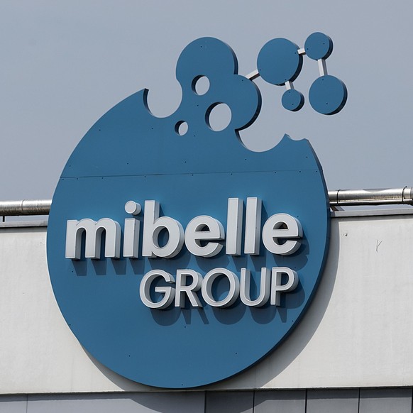 Logo der Mibelle Group in Frenkendorf, fotografiert am Donnerstag, 24. August, 2017. (KEYSTONE/Georgios Kefalas)