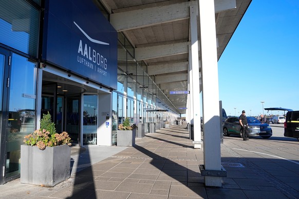 Aalborg Airport on Thursday, Sept. 25, 2025, after drones were observed on the airport on Wednesday evening and the night to Thursday, and the airspace over the airport was closed. (Bo Amstrup/Ritzau  ...