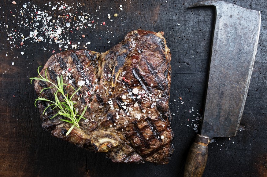 steak porterhouse t-bone rindfleisch beef fleisch essen food USA barbecue grillen grillieren