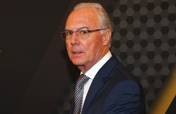 ZURICH, SWITZERLAND - JANUARY 13: Franz Beckenbauer arrives during the FIFA Ballon d&#039;Or Gala 2013 at the Kongresshalle on January 13, 2014 in Zurich, Switzerland. (Photo by Martin Rose/Bongarts/G ...