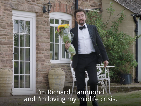 Richard Hammond is having a midlife crisis.

https://www.youtube.com/watch?v=LYQ-6OQLglg