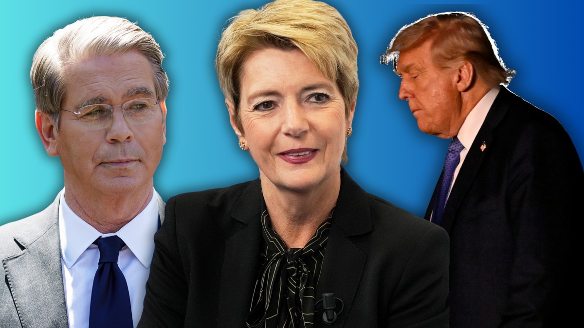 Scott Bessent, Karin Keller-Sutter et Donald Trump