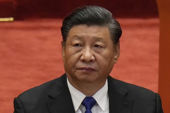 95 Prozent der Chinesen sollen mit ihm zufrieden sein, behauptet eine Umfrage: Chinas Staatschef Xi Jinping bei einem Auftritt anlässlich des 110. Geburtstages der Kommunistischen Partei Chinas.