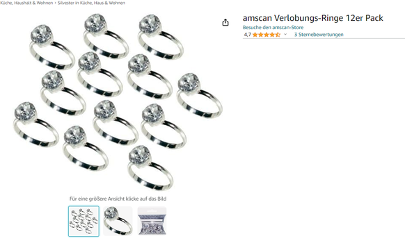 Faildienstag: Verlobungsringe 12er-Pack
