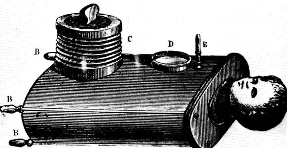 Dr. Eugene Josef Woillez' eiserner Respirator (1876).