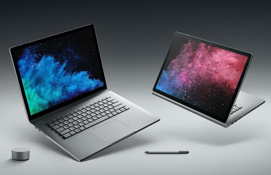 Das Surface Book 2 gibt es mit einem 13,5- oder 15-Zoll-Display und wahlweise mit den Nvidia-Grafikkarten GeForce GTX 1050 für Gelegenheits-Spieler oder GTX 1060 für ambitionierte Gamer.