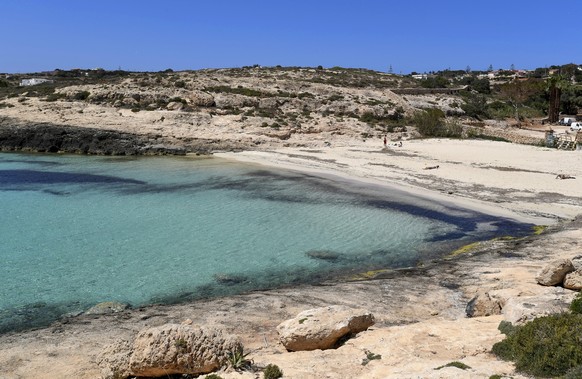 A view of a beach in the Island of Lampedusa, southern Italy, Wednesday, May 12, 2021. Lampedusa is closer to Africa than the Italian mainland, and it has long been the destination of choice for migra ...