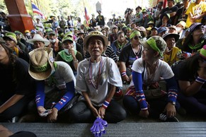 Demonstranten in Bangkok blockieren Regierungsgebäude.&nbsp;