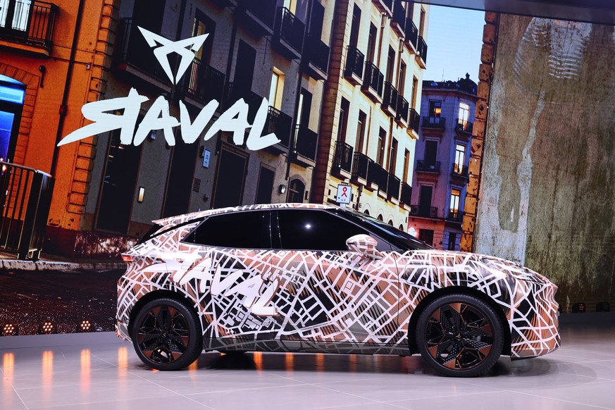 epa12359596 Cupra Raval is presented during the Volkswagen Group media preview in Munich, Germany, 07 September 2025. The International Motor Show Germany IAA Mobility 2025 takes place in Munich from  ...