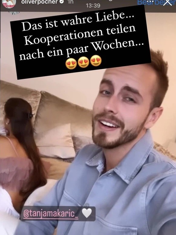 Julian verwies auf seinem Account auf Tanjas Werbung.