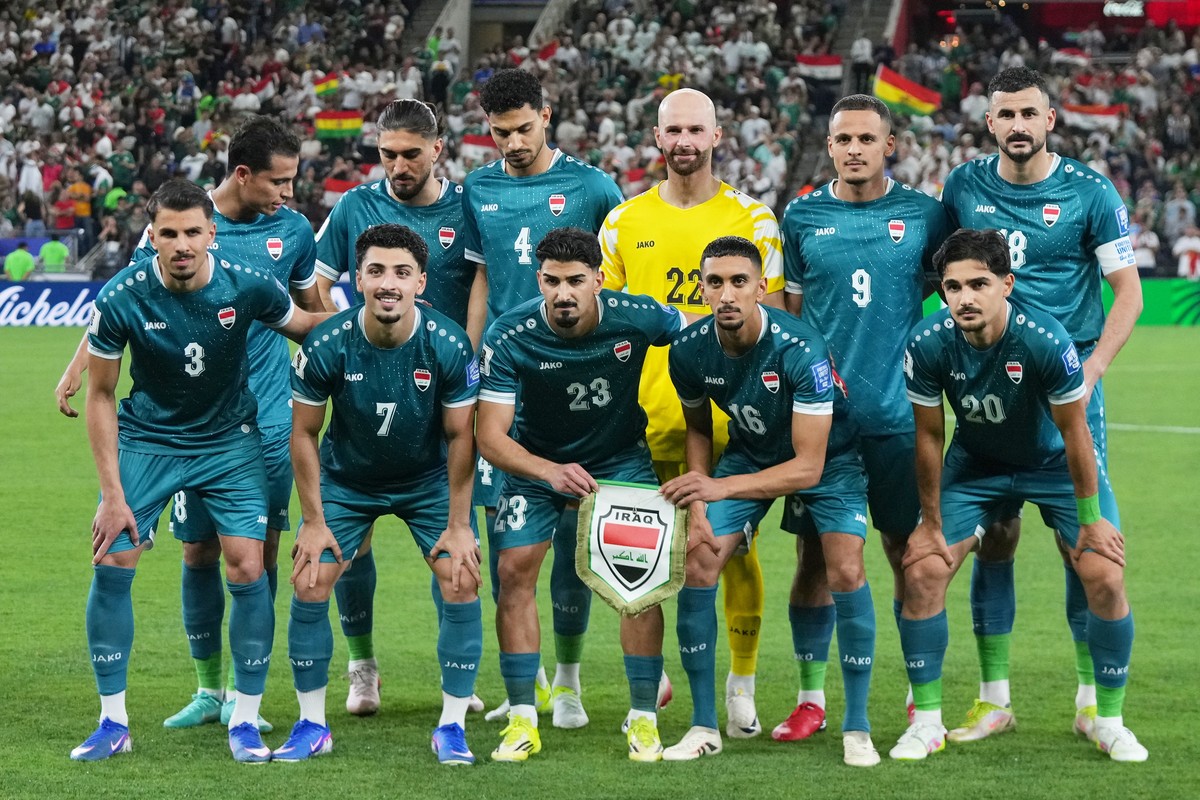 FILE - Iraq players pose for a team photo prior to the World Cup playoff final soccer match between Iraq and Bolivia in Monterrey, Mexico, Tuesday, March 31, 2026. (AP Photo/Fernando Llano, File)
WCup ...