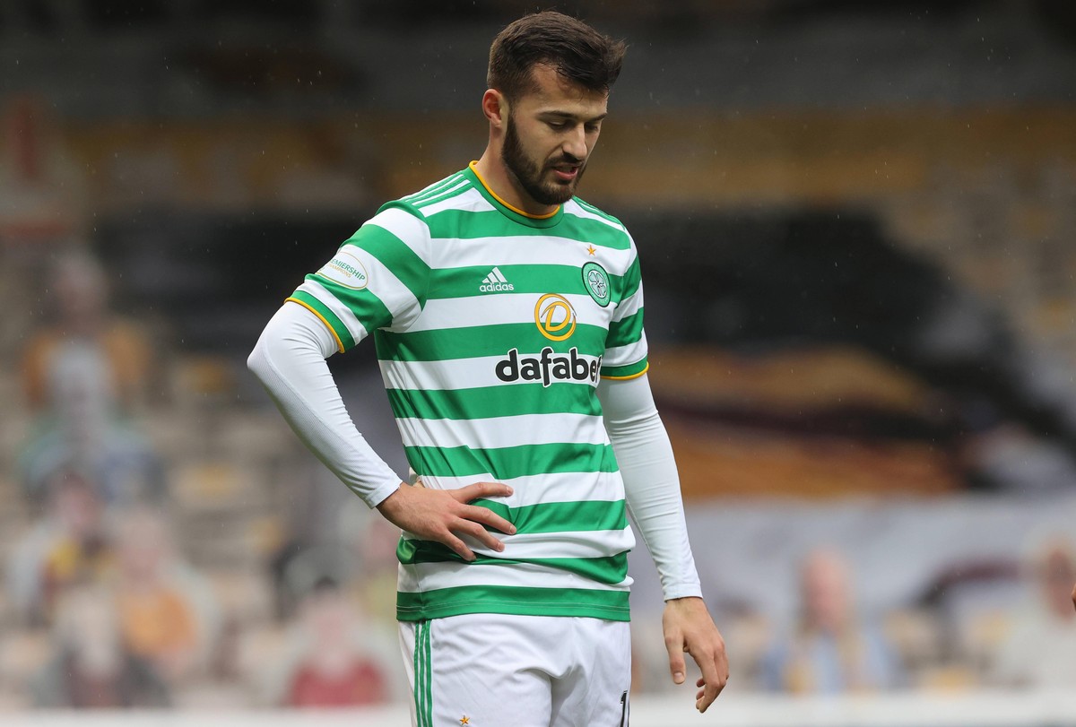 Motherwell v Celtic - Ladbrokes Scottish Premiership - Fir Park Stadium Celtics Albian Ajeti during the Ladbrokes Scottish Premiership match at Fir Park Stadium, Motherwell. EDITORIAL USE ONLY PUBLICA ...