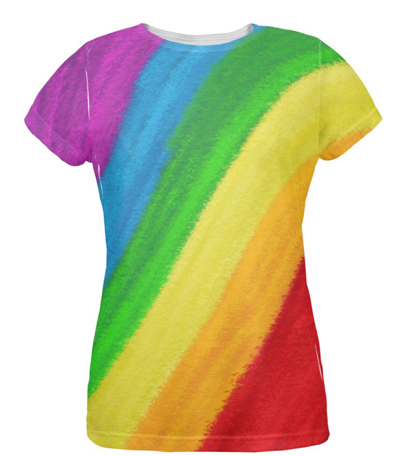 Pride Merch T Shirt Rainbow https://www.walmart.com/ip/LGBTQ-Rainbow-Pride-Crayon-Flag-All-Over-Womens-T-Shirt-Multi-MD/665449717