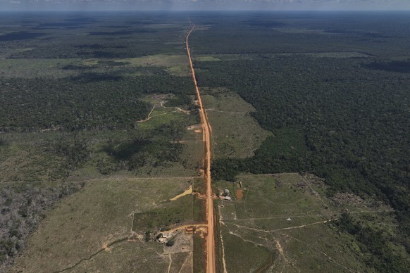 FILE - The Trans-Amazon Highway crosses a deforested area near Humaita Amazonas state, Brazil, July 10, 2023. (AP Photo/Andre Penner, File)
Brazil Amazon Deforestation