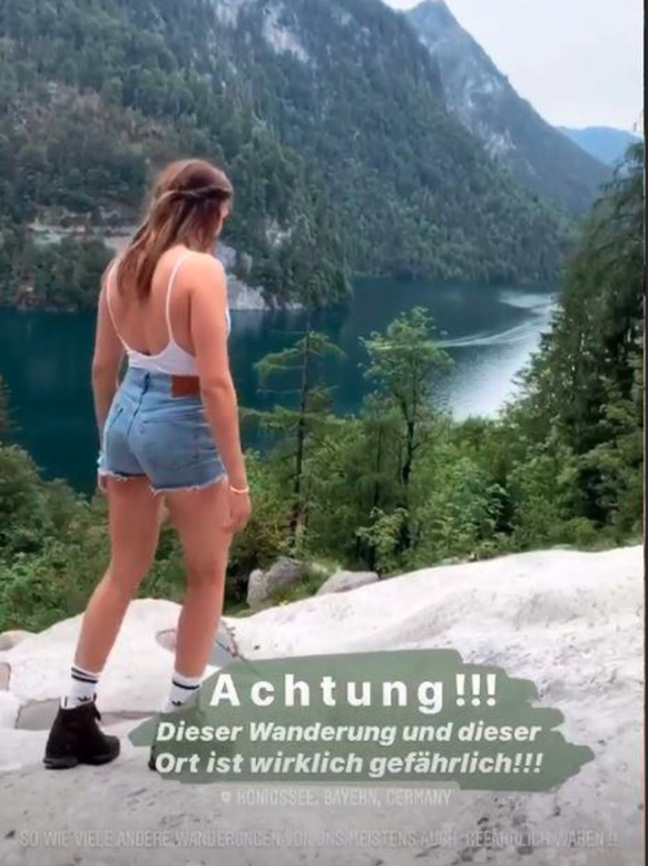 Auch den Ort hat die Influencerin vertaggt.