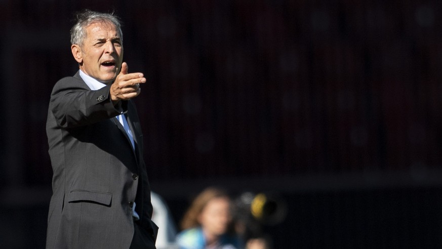 Basels Trainer Marcel Koller reagiert im Fussball Meisterschaftsspiel der Super League zwischen dem FC Zuerich und dem FC Basel im Letzigrund, am Sonntag, 26. August 2018 in Zuerich. (KEYSTONE/Ennio L ...