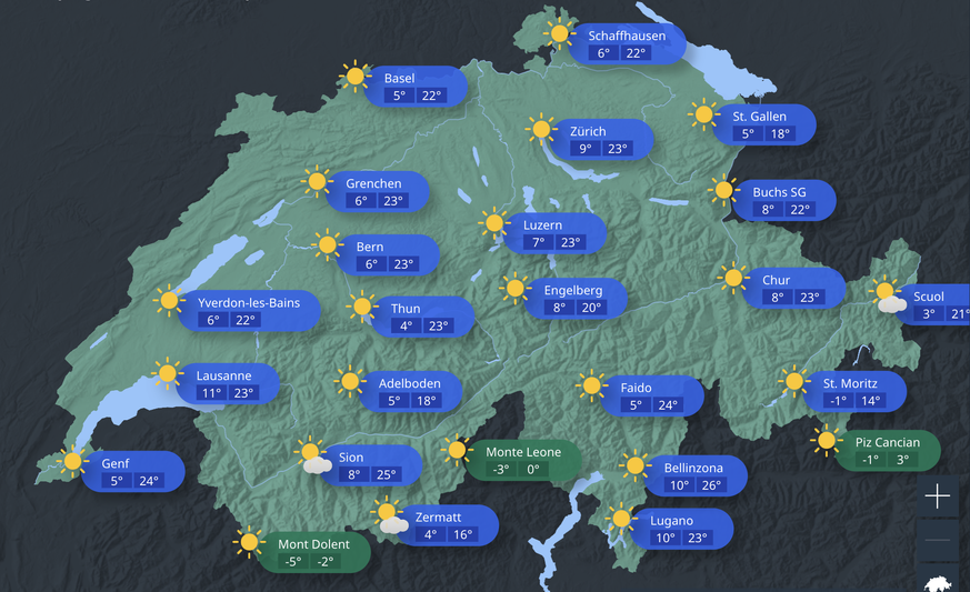 wetter 7. april 2026, 10.21 uhr, meteoschweiz