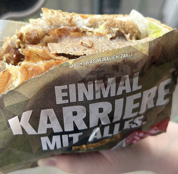 Bundeswehr wirbt mit Dönerpapier