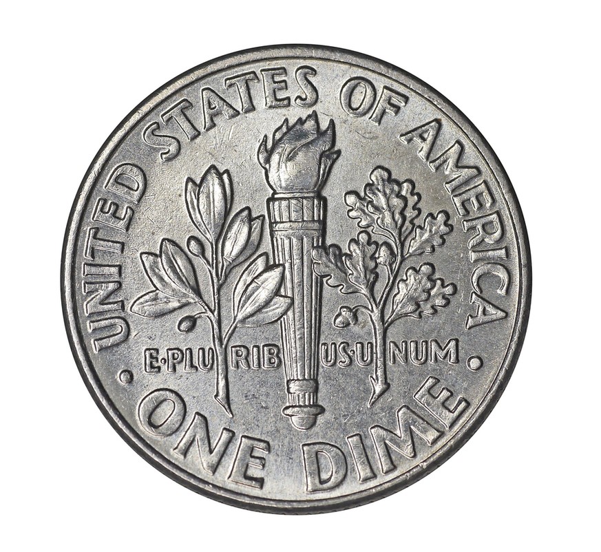Dime, US-Münze im Wert von 10 Cent