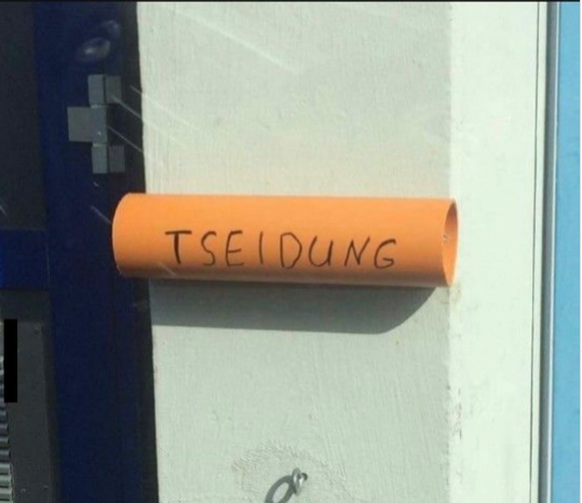 Newspaper fails.  Tseidung
