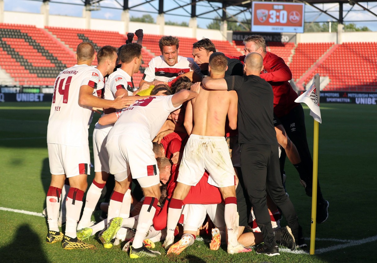 11.07.2020 - Fussball - Saison 2019 2020 - Relegation - R�ckspiel - 2. Fussball - Bundesliga / 3. Liga - FC Ingolstadt 04 Schanzer - 1. FC N�rnberg FCN Club - Sportfoto Zink/Daniel Marr/ - DFL DFB reg ...