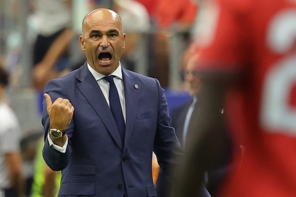 epa13092593 Portugal's head coach Roberto Martinez reacts during the FIFA World Cup 2026 Round of 16 match Portugal against Spain, in Dallas, USA, 06 July 2026. EPA/CHRISTOPHER NEUNDORF