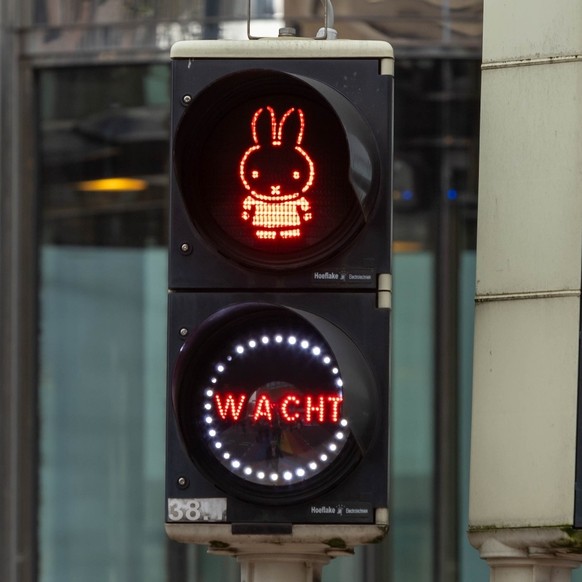Miffy traffic lights in Utrecht, Netherlands. Or "Nijntje" as she's called.