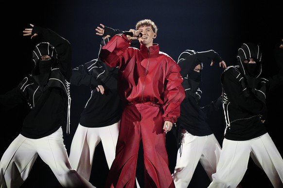 Silvester Belt of Lithuania performs the song Luktelk during the dress rehearsal for the final at the Eurovision Song Contest in Malmo, Sweden, Friday, May 10, 2024. (AP Photo/Martin Meissner)
Bambie  ...