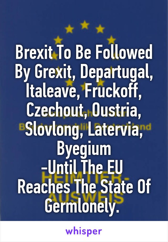 Besser extra zu spät, als nie: PICDUMP!
Auch noch zum Thema Eurexit