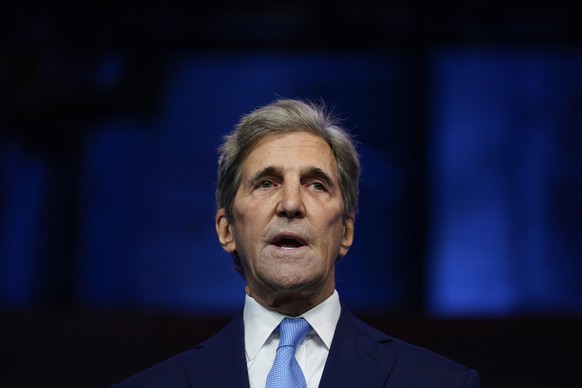 President-elect Joe Biden&#039;s climate envoy nominee former Secretary of State John Kerry speaks at The Queen theater, Tuesday, Nov. 24, 2020, in Wilmington, Del. (AP Photo/Carolyn Kaster)
Joe Biden