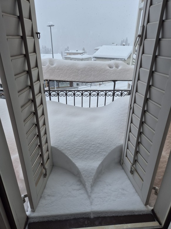 Schneefall in der Schweiz am 17. Februar 2026: Arosa