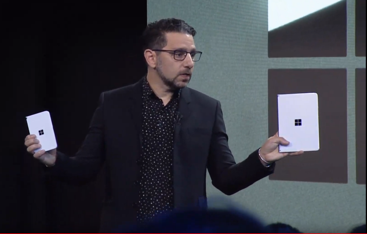 Microsoft zeigt erstmals die völlig neuen Dual-Screen-Geräte Surface Duo und Surface Neo.
