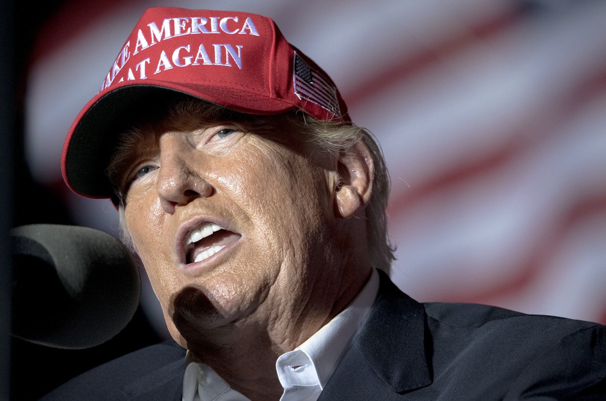 Former President Donald Trump speaks at a rally, Saturday, Oct. 22, 2022, in Robstown, Texas. (AP Photo/Nick Wagner)