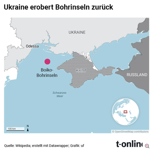 Ukraine erobert Bohrinseln zurück Boiko Boiko-Bohrinseln