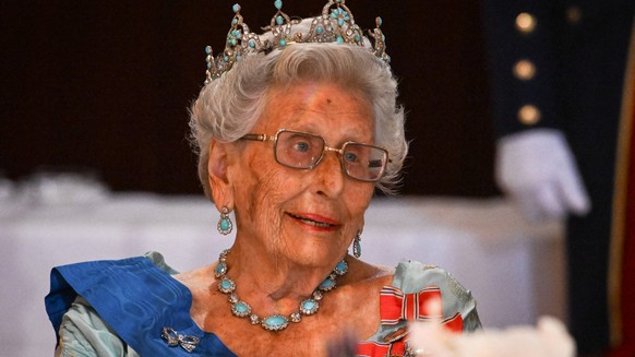 President Macron s Official Visit To Norway - Gala Dinner Princess Astrid during the gala dinner at the Royal Palace in Oslo on June 23, 2025, as part of the presidential state visit to Norway. Photo  ...
