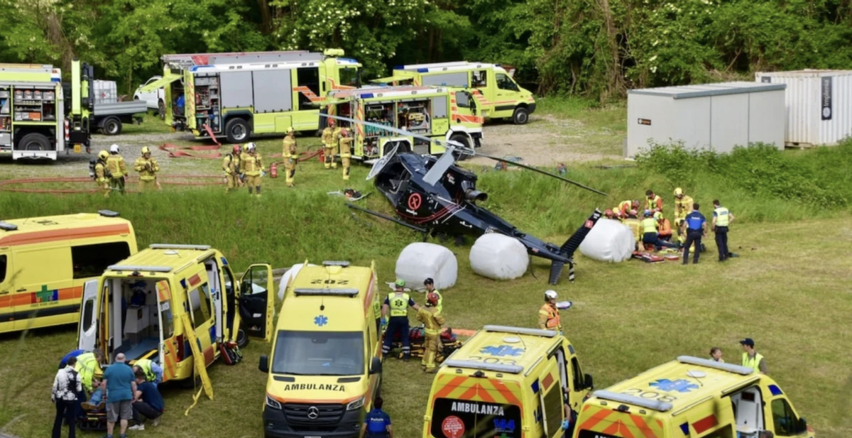 Un hélicoptère s'écrase au Tessin et fait six blessés