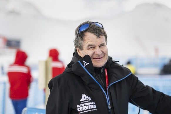 Head of the organising comitee, Franz Julen of Switzerland poses for a portrait on the sidelines of the women's downhill race on the new ski course "Gran Becca" at the Alpine Skiing FIS ...