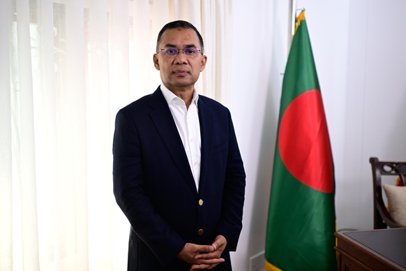 Bangladesh Nationalist Party Chairperson Tarique Rahman poses for a photograph in his party office in Dhaka, Bangladesh, Sunday, Feb. 8, 2026. (AP Photo/Mahmud Hossain Opu)
Tarique Rahman