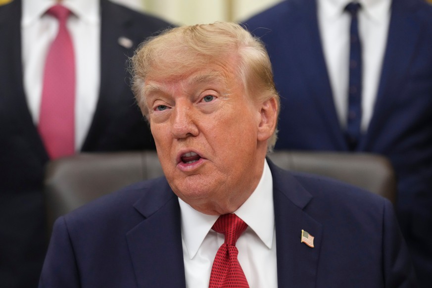 President Donald Trump speaks during an event about healthcare in the Oval Office of the White House, Friday Sept. 18, 2026, in Washington. (AP Photo/Jacquelyn Martin)
Donald Trump