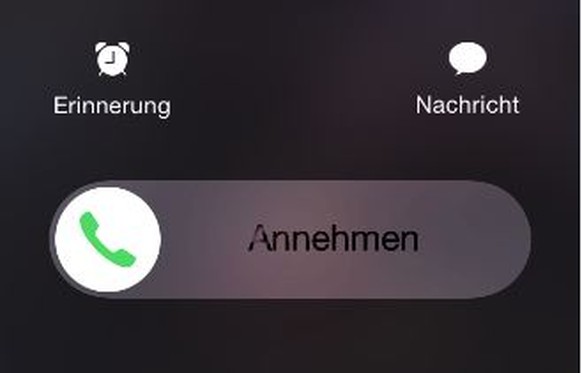 So sieht es aus, wenn du einen Anruf erhältst, während dein iPhone gesperrt ist.