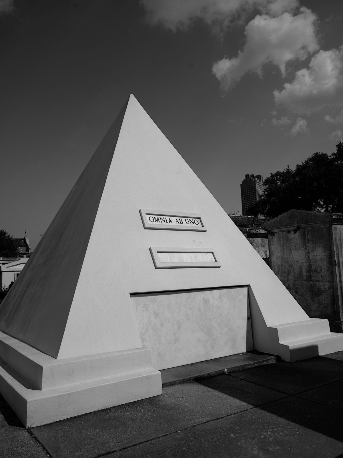This 9-foot tall pyramid shaped tomb in New Orleans Saint Louis Cemetery 1 will be the final resting place for Nicolas Cage 121099, This 9-foot tall pyramid shaped tomb in New Orleans Saint Louis Ceme ...