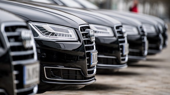 epa07096685 (FILE) - Audi cars are seen ahead of the balance sheet press conference at the company&#039;s headquarters in Ingolstadt, Germany, 15 March 2017 (reissued 16 October 2018). According to re ...