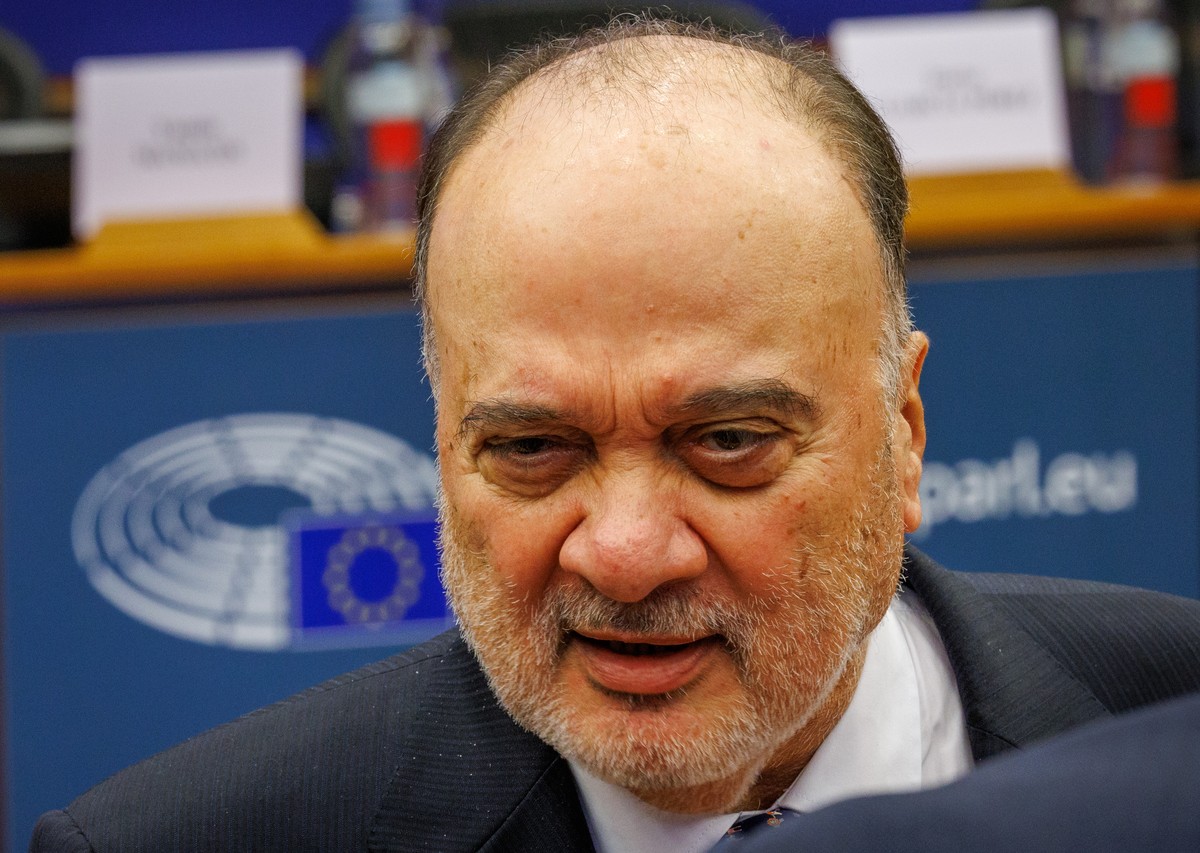 epa11660505 Former Palestinian Foreign Affairs Minister, Nasser Al Kidwa attends the Group of the Progressive Alliance of Socialists and Democrats of the European Parliament S&amp;D group conference o ...