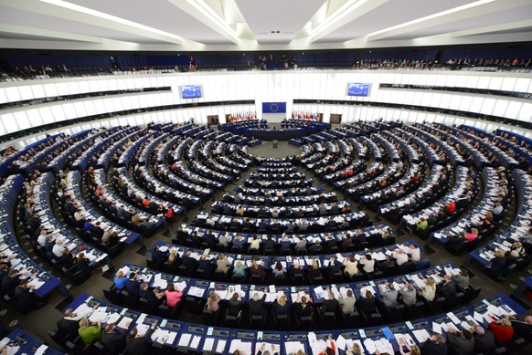 Der Plenarsaal des EU-Parlaments in Strassburg.