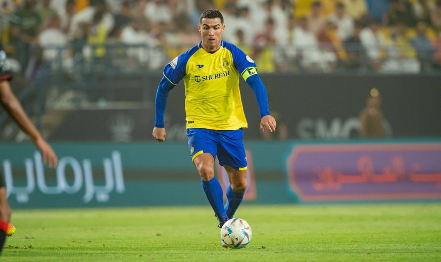 Al-Nassr FC vs Al-Raed FC - SAFF Roshn Saudi Pro League 2023-24 Match Day 24 Cristiano Ronaldo of Al-Nassr FC in action against Al-Raed FC during their SAFF Roshn Saudi Pro League 2023-24 Match Day 24 ...