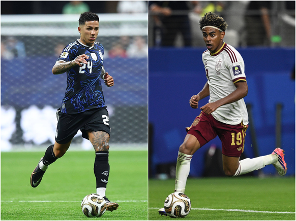 Lamine Yamal und Enzo Fernandez
