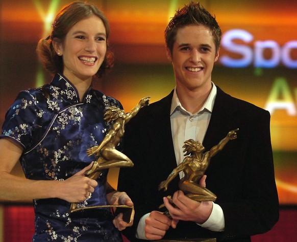 Orientierungslaeuferin Simone Niggli Luder und Motorradfahrer Thomas &quot;Tom&quot; Luethi werden Sportler des Jahres bei den Sports Awards 2005 Auszeichnungen am Samstag, 17. Dezember 2005 in Bern.  ...