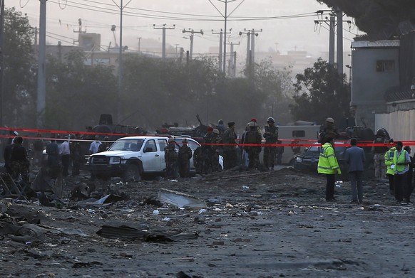 Abgesperrter Tatort in Kabul.