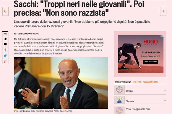 Die Schlagzeilen der «Gazzetta dello Sport».